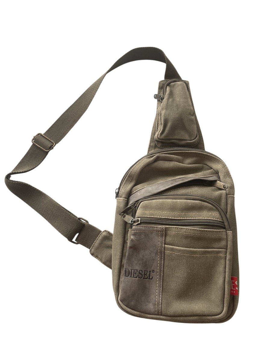 DIESEL Vintage Crossbody Sling Bag Multipocket Utility Cargo Y2K