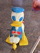 Vintage 1950s Marx Wind-Up Plastic Donald Duck w/Whirling Tail Disney Needs TLC