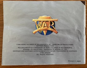 NES ~ ROLLERGAMES ~ Nintendo NES-US-AUS Game Cart + Sleeve + Inst Box Pal A