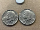 1971  P(no mint mark)&D Kennedy Half Dollar Two Coin Set-Nice Rim-Free Shipping