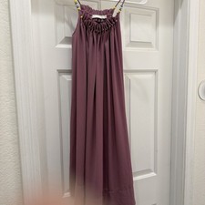 Stella McCartney Beaded Strap Hope Dress Girls 12 Years Plum Crepe