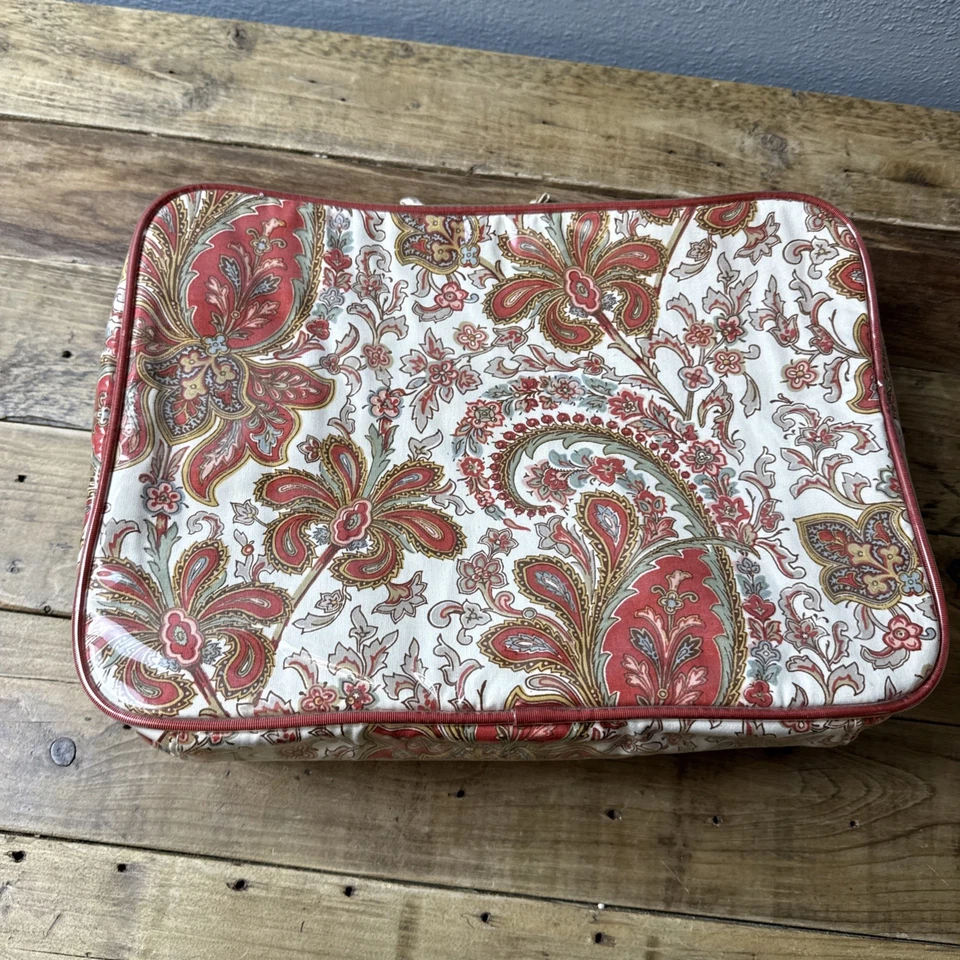 Pottery Barn Charlie Paisley Large Cosmetic Toiletries Tote Bag EUC - Image 4 of 4