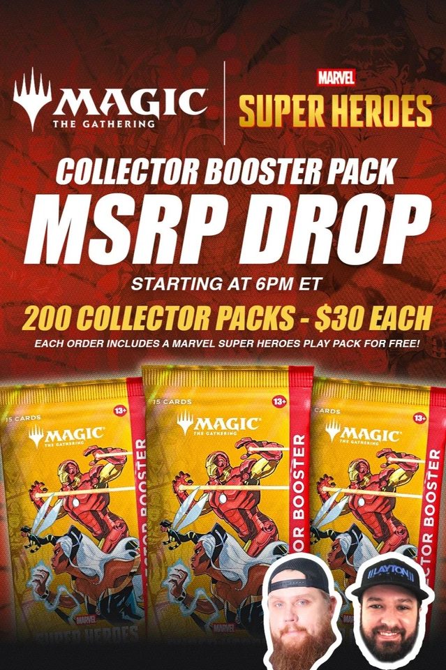 MSRP Drop MTG Marvel Superheroes Collector Booster Packs!!