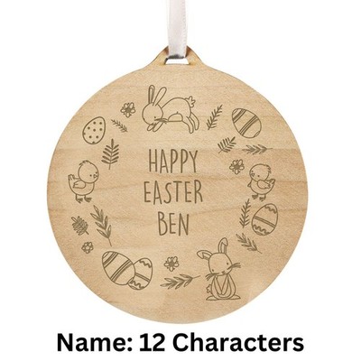 Personalisierter Name Frohe Ostern Holz Deko Geschenk