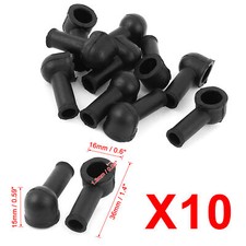 Angled Terminal Insulating Protector Covers Boot Sleeve 12x8mm Universal - 10pcs