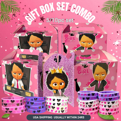 Black Girl Baby Boss Cake Topper happy birthday party supplies decoration event