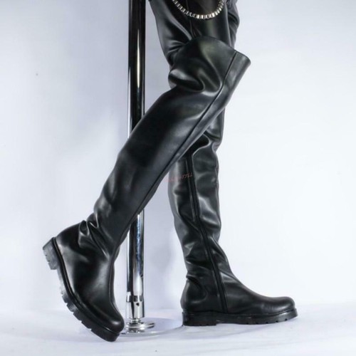 black over the knee riding boots