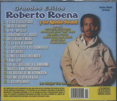 RARE cd SALSA ROBERTO ROENA Grandes Exitos Mi desengaño Guaguanco del adios