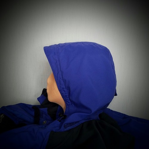 LL Bean Winter Jacket Men's Size M Thinsulate Blue/Black Parka Hooded Full Zip - Picture 9 of 11