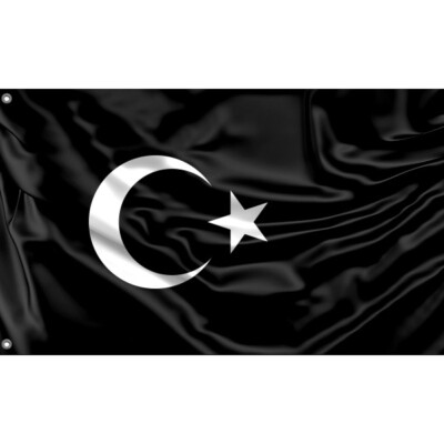 Schwarze Truthahnflagge I einzigartiges Design, 3x5 Fuß/90x150 cm, EU hergestellt
