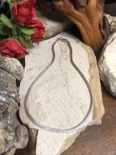 21.  925 Sterling Lab Created Diamond accent Lobster Clasp Wheat Chain 15 3/4"