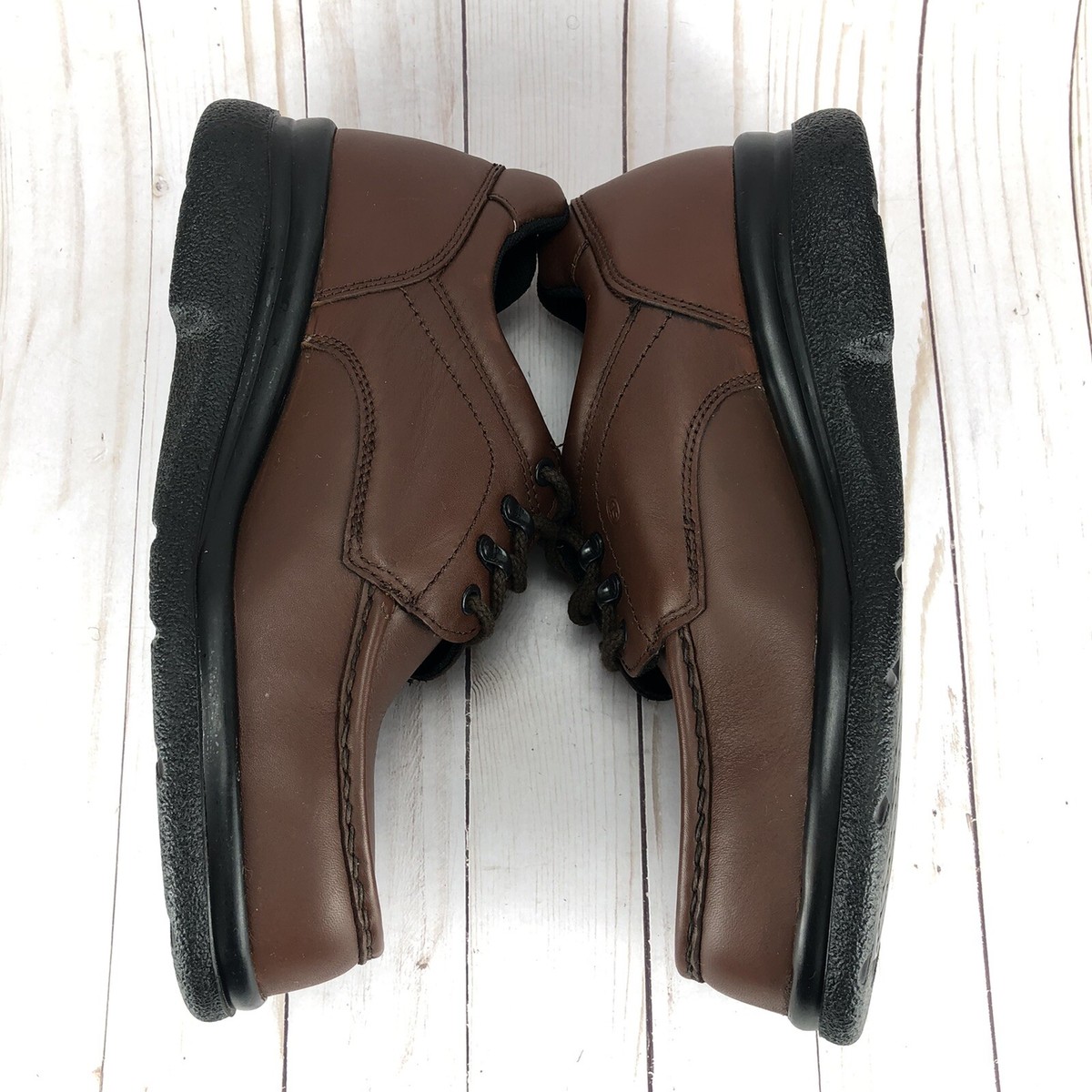 Red Wing Shoes Mens Sz 7.5 Brown Oxford Work Moc‎ Toe Safety Steel Oil Resistant Red Wing Heritage Shop Moc Oxford #8077 in Copper Rough  main image 2