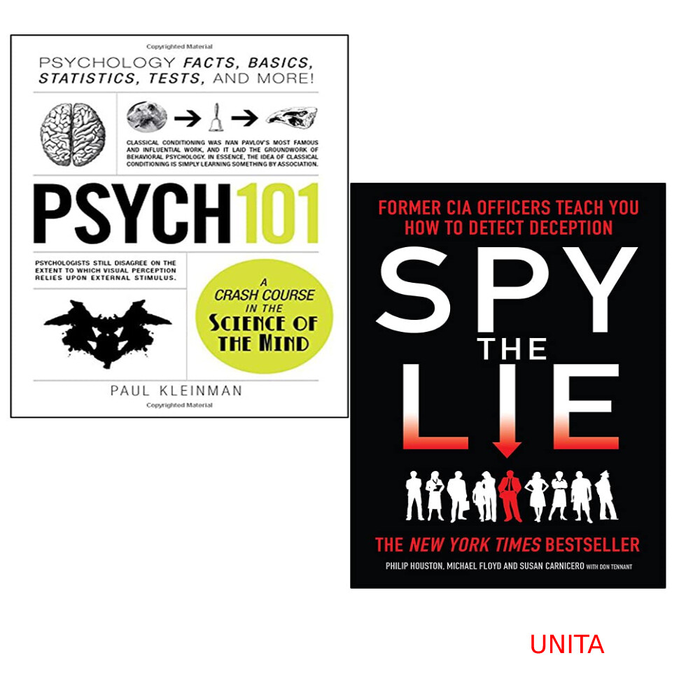 Psych 101, Paul Kleinman & Spy the Lie 2 Books Collection Set Paperback NEW