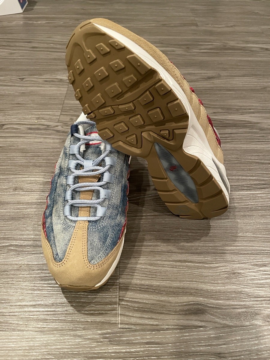 Nike Air Max 95 Parachute Beige University Red Sz 6.5Y 