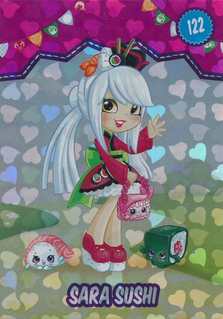 SHOPKINS SEASON FOIL CARD SARA SUSHI #122 UK
