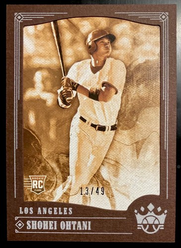 🔥 Shohei Ohtani RC /49 2018 Panini Diamond Kings Brown Framed Sepia Parallel 📈