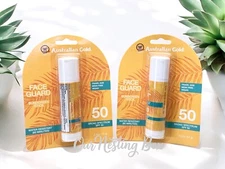 2 Australian Gold Face Guard Sunscreen With SPF50 Travel Size Anti-Aging