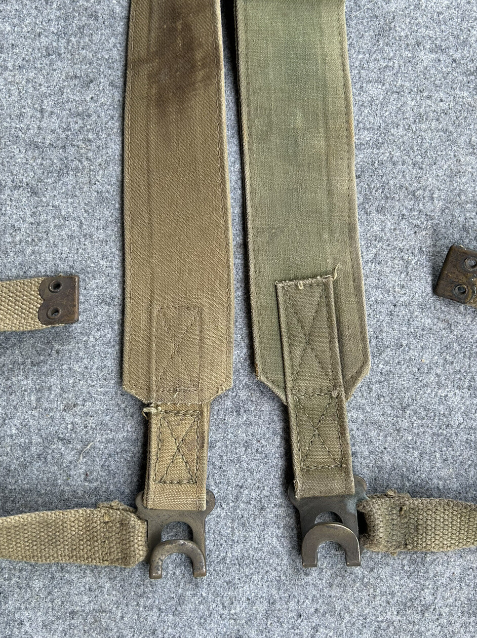 SANGLE STRAP PACK PAIRE WEBBING PATTERN 37 1937 ANGLAIS GB BRITISH WW2
