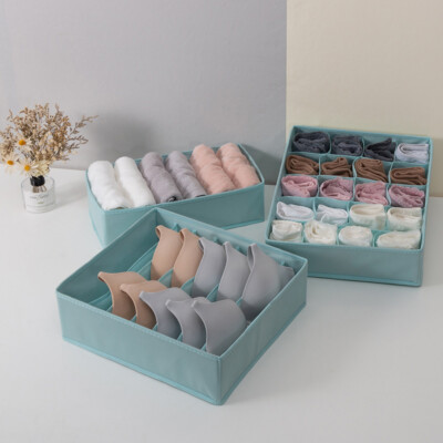Drawer Closet Organizer Cloth Container Briefs Bra Socks Divider Storage Box Set