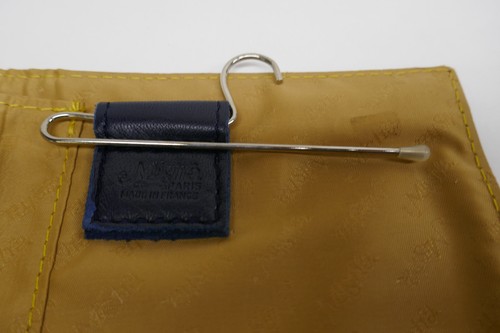 Vintage Mistia of France Leather Tie Holder Travel Case Folio~ Snap Fold Blue - Picture 4 of 5