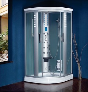 Cabina bagno box doccia idromassaggio con sauna radio e luci 90x90 o ... Sauna e idromassaggio