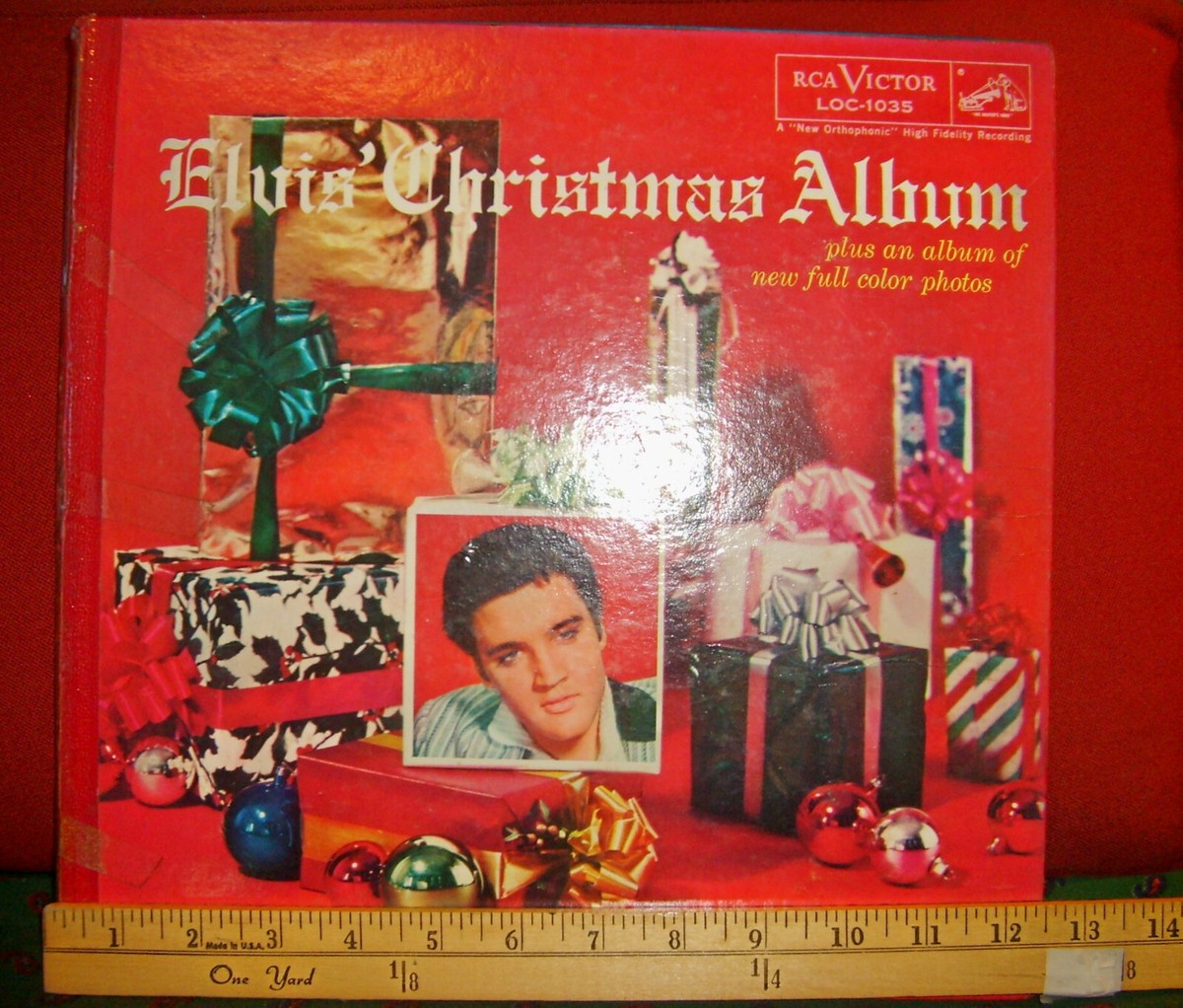 ELVIS PRESLEY~MEGA RARE 1957 CHRISTMAS COVER LP~WIDE SIZE~RCA LOC