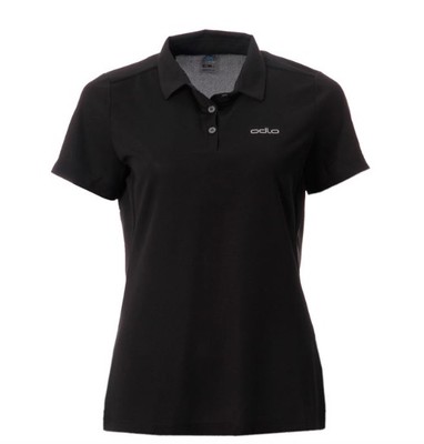 Odlo Tina Ladies Polo Shirt Functional Shirt Black all Sizes New with Label