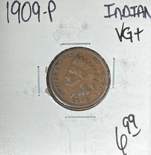 1909-P INDIAN HEAD CENT ~ VG+ ~NICE COIN~