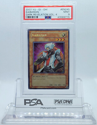 遊戯王 Vol. 4 PSA9 YUGIOH DR04-EN245 KAIBAMAN SECRET RARE HOLO FOIL CARD PSA 9 MINT