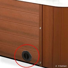 Exterior Hot Tub Drain Valve - Flush Mount w/ 3/4" Barb - Install in any Spa