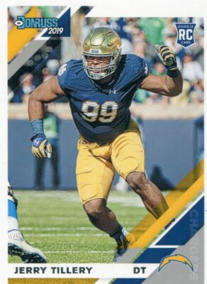 2019 DONRUSS RC JERRY TILLERY LOS ANGELES CHARGERS ROOKIE - D755-1
