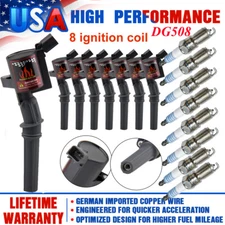 8Pcs Ignition Coils & Spark Plug For Ford F150 TRITON V8 1997-2003 5.4L /00-2009