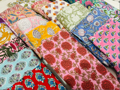 Boho Fat Quarter Bundle 100% Cotton Quilting Fabric Scraps Bundle Pre cut Floral - Picture 9 of 13