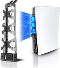 PS5 Cooling Fan with LED Light for Disc and Digital for Playstation 5 Console