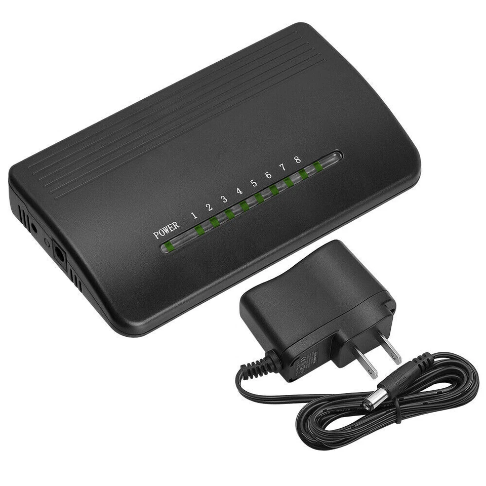 8 Port Network Switch 1-Input 8-Outputs 10/100Mbps Ethernet Desktop Switcher NEW - Image 4 of 4