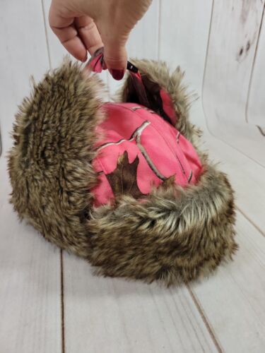 Realtree Hot Shot Womens Medium Large Furry Insulated Trapper Hat - Picture 3 of 9