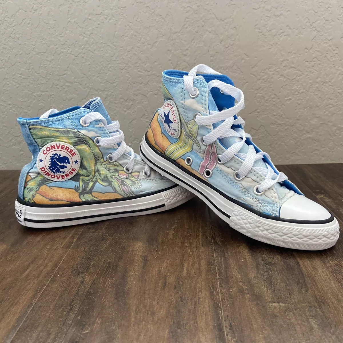 Converse Dinoverse Chuck Taylor All Star Dino Sneakers kids Sz 13 TRex Surfer