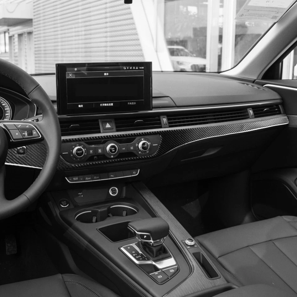 Крышка центральной консоли приборной панели из настоящего углеродного волокна для Audi A4 A5 B9 2017-24 - Изображение 3 из 4