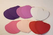 Valentine's Scrapbooking Crafts Cardstock Hearts Set Of 12