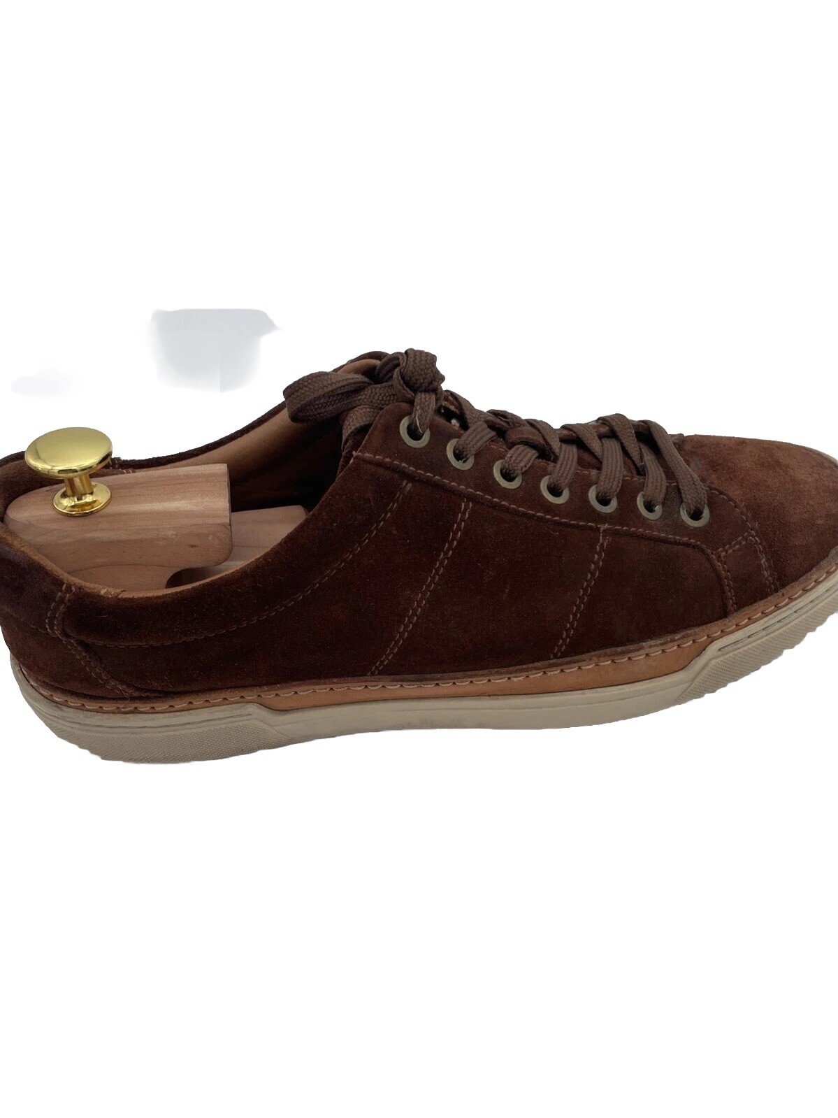 SAOLA Sneakers Allen Edmonds Porter City Uomo Marrone Scamosciato Casual Derby 10 D
