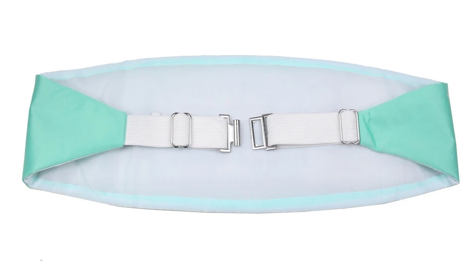 Conjunto de pajarita de pajarita de 3 piezas acuática maciza para hombre formal graduación bodas Foto 2 de 3