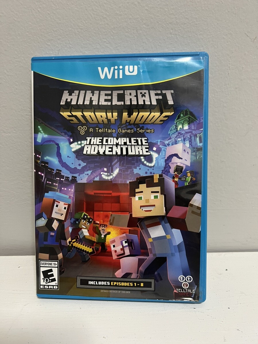 Minecraft Story Mode: The Complete Adventure (Nintendo Wii U, 2016) with  Manual