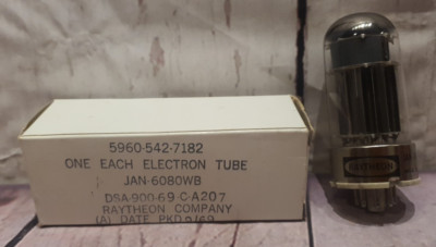 Raytheon JAN 6080WB Vacuum Tube Triple Mica - NEW NOS NIB