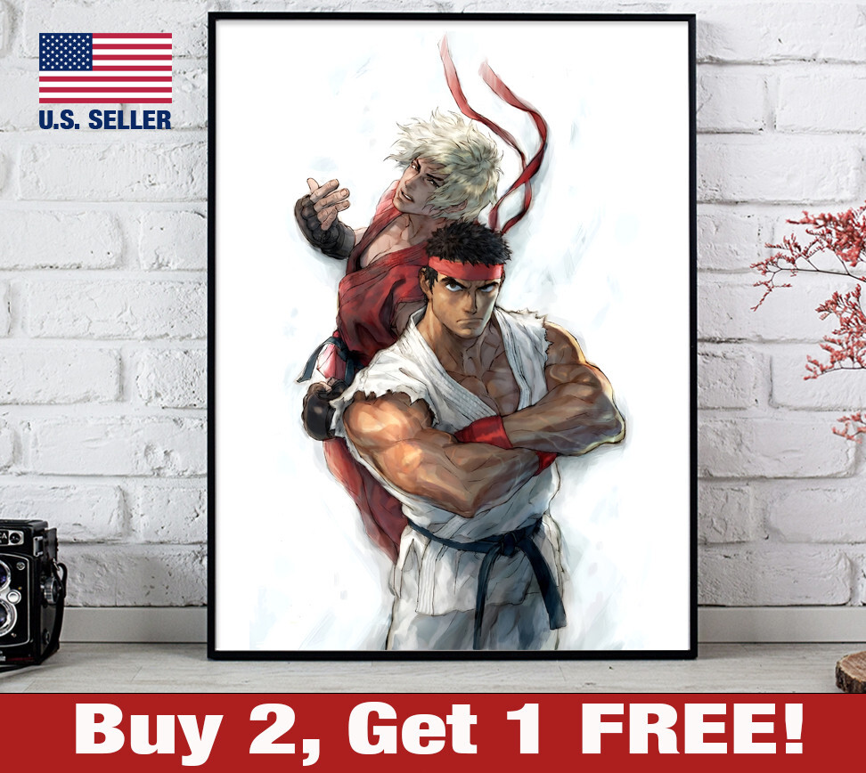 Street Fighter 2 Ken Ryu Poster 18