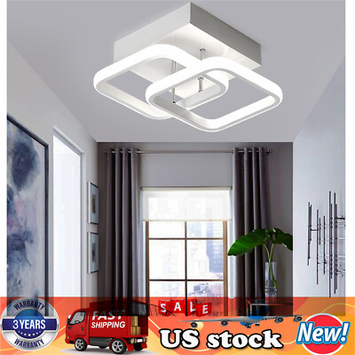 Square LED Ceiling Light Flush Mount Kitchen Bedroom Down Lighting Fixture Lamp