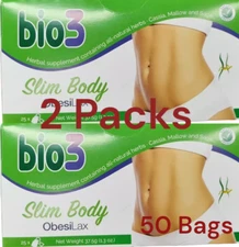 Bio3 Weight Control Tea,Slimming Slim Body,Weight Control Detox,2 Packs, 50 bags