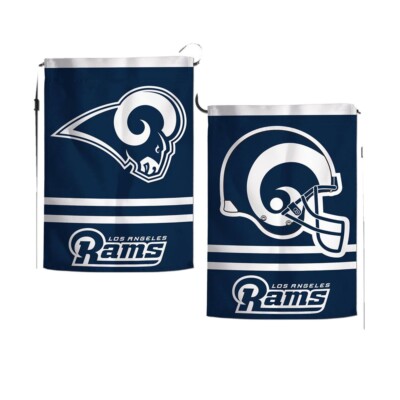 LOS ANGELES RAMS NFL GARDEN FLAG Double SIDED 12.5'' X 18'' Printed In USA