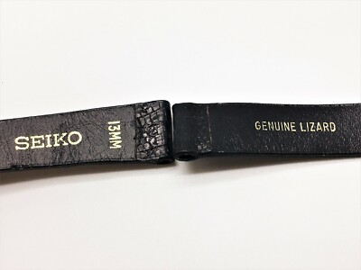 SEIKO Womens 13MM Black Universal Replacement LIZARD LEATHER WATCH BAND New OS SEIKO LADIES BLACK 13MM REPLACEMENT LIZARD LEATHER DRESS  main image 4