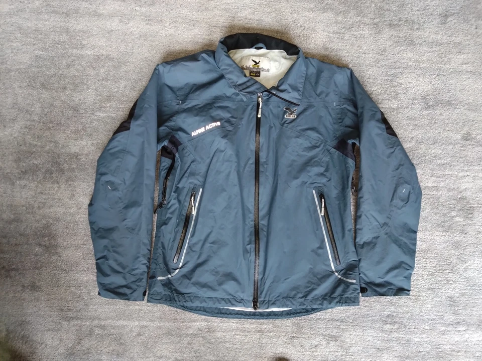 Salewa  Mirror PTX Outdoor Herren Regenjacke,  Gr. L, Farbe dunkelgrün/schwarz