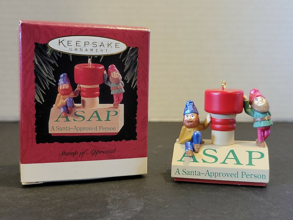 Vintage Santa Approved Stamp Keepsake Christmas Ornament by Hallmark